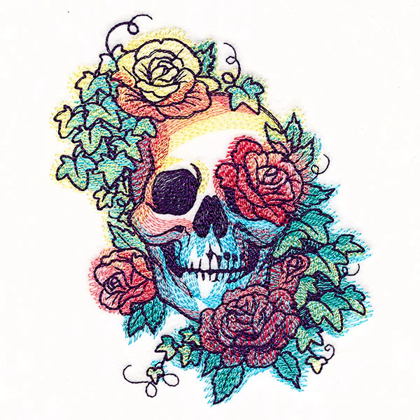 Roses & Rainbows Skull - Image 5