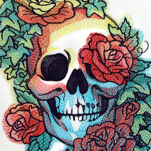 Roses & Rainbows Skull - Image 8