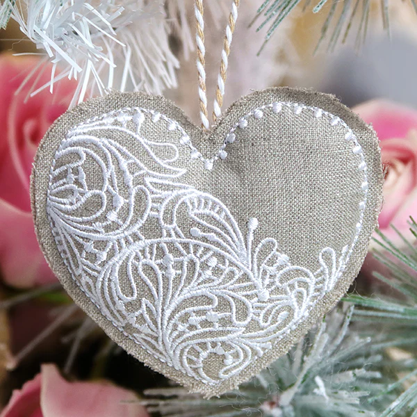 Rustic Heart Ornament (In-the-Hoop) - Image 2