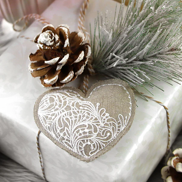 Rustic Heart Ornament (In-the-Hoop) - Image 3