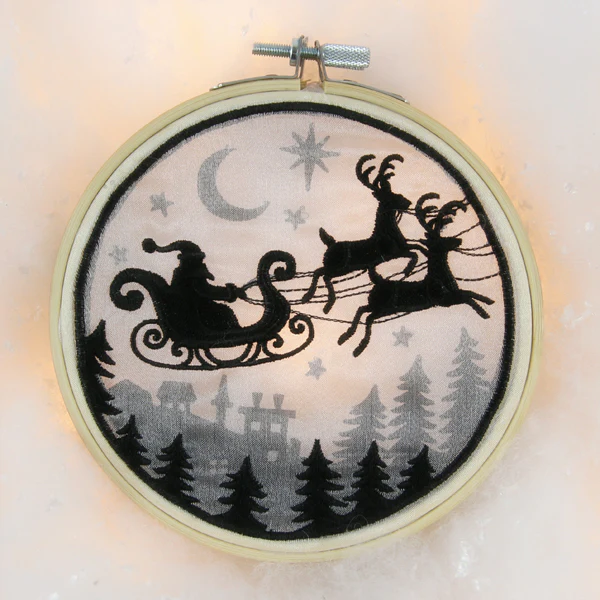 Santa's Flight Shadowbox (Organza) - Image 5
