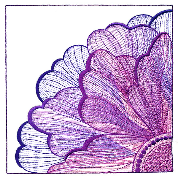 Sheer and Dimensional Quarter View Flower - Image 11