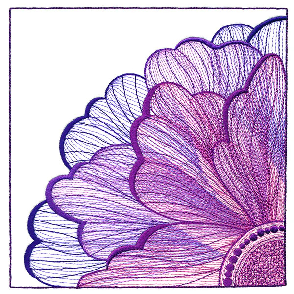 Sheer and Dimensional Quarter View Flower - Image 3