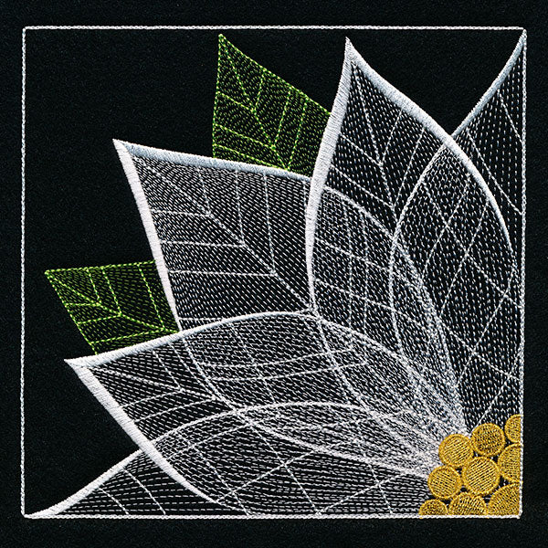 Sheer and Dimensional Quarter View Poinsettia - Image 2
