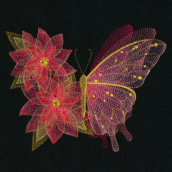 Sheer Illusions Poinsettia Butterfly - Image 3