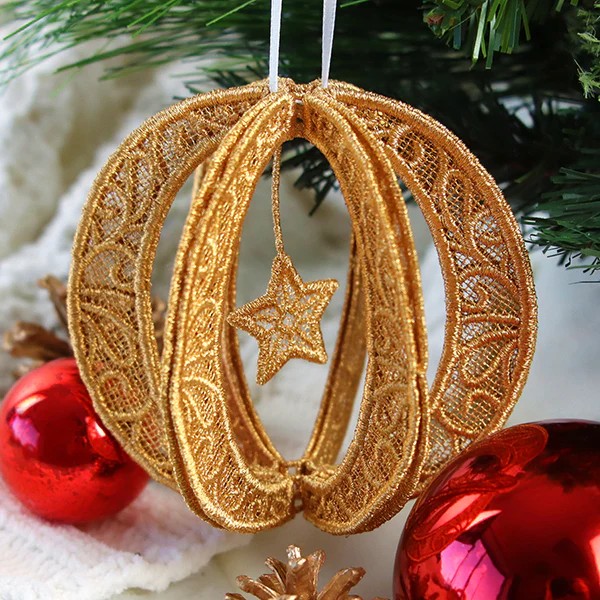 Shimmering Christmas Ornament (Lace) - Image 3