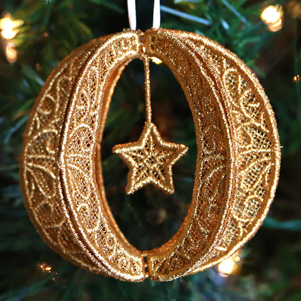 Shimmering Christmas Ornament (Lace) - Image 4