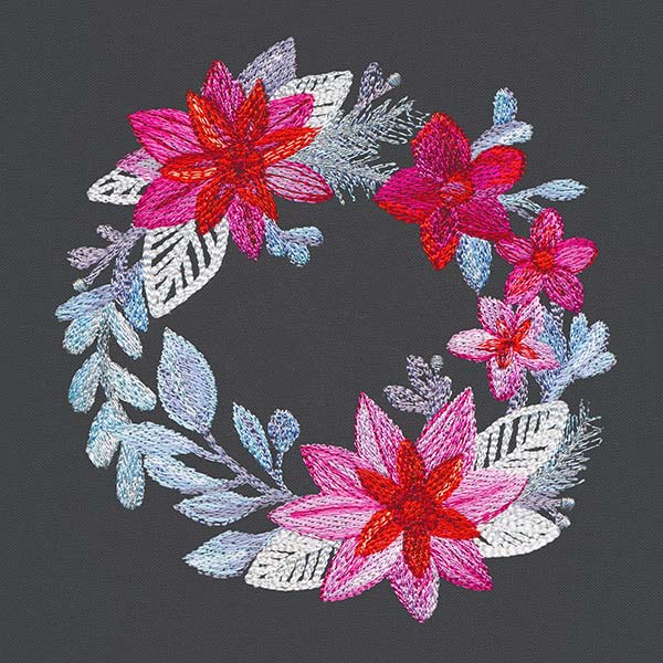 Silvered Poinsettia Wreath - Image 3