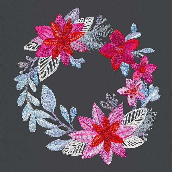 Silvered Poinsettia Wreath - Image 4