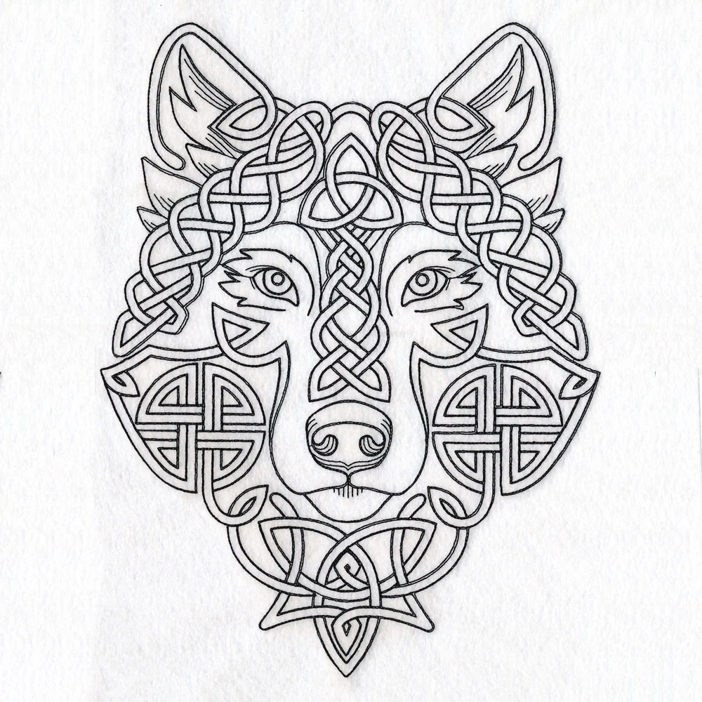 Simple Celtic Knotwork Wolf (Quilting) - Image 3