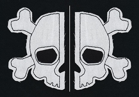 Simple Skull and Crossbones (Applique) (Split) - Image 3