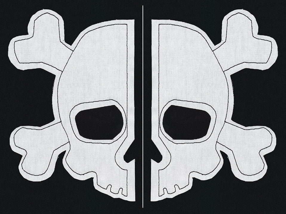 Simple Skull and Crossbones (Applique) (Split) - Image 4