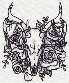 Sketched Deer Skull - Image 4