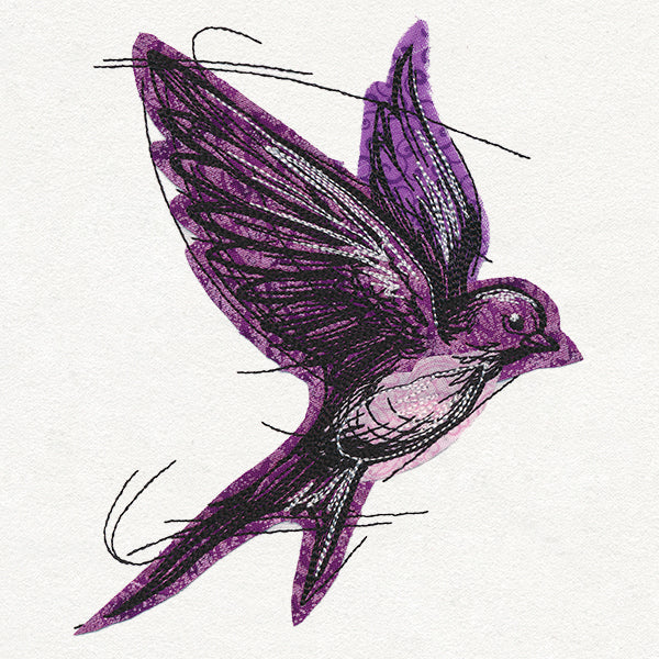 Sketched Swallow (Applique) - Image 3
