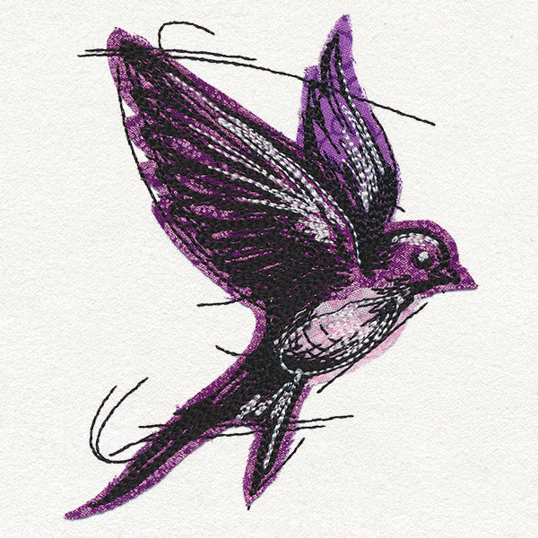Sketched Swallow (Applique) - Image 4