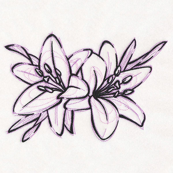 Sketchwork Tiger Lilies - Image 2