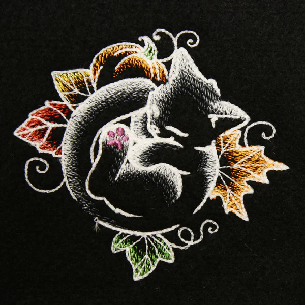 Snoozy Autumn Glow Cat - Image 11
