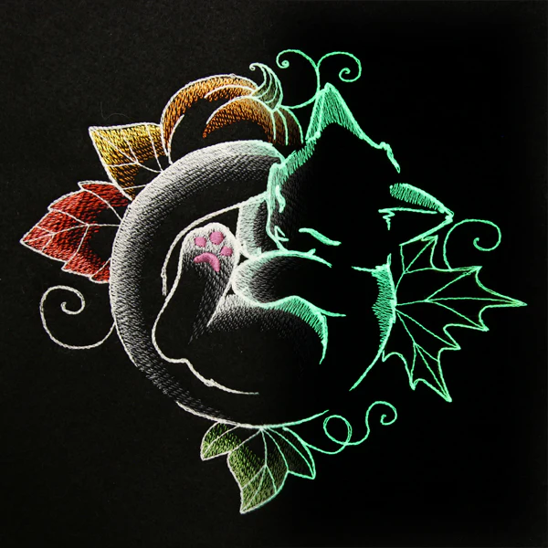 Snoozy Autumn Glow Cat - Image 13