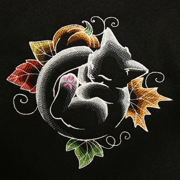 Snoozy Autumn Glow Cat - Image 14