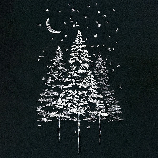 Snowy Moonlit Forest - Image 9