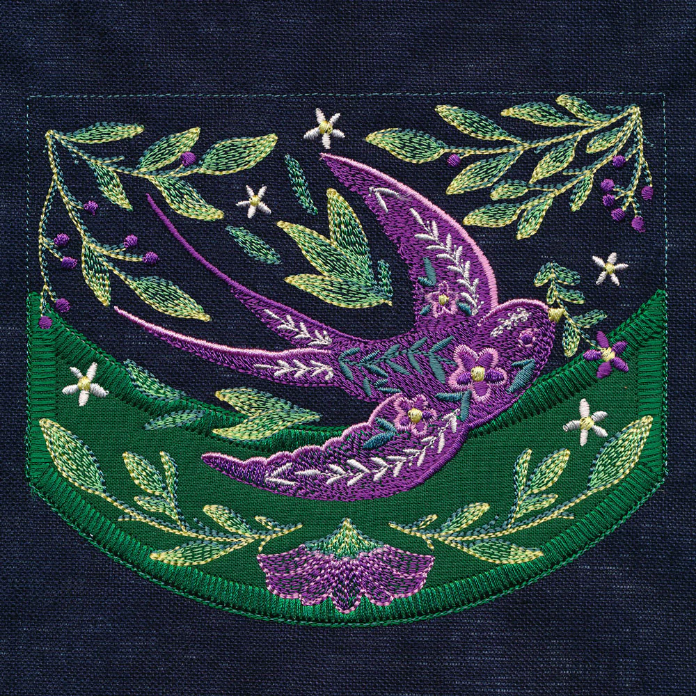 Spring Swallow Table Center Set (Applique) - Image 17