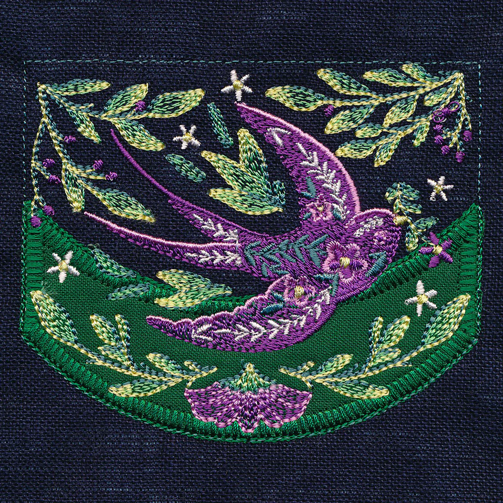 Spring Swallow Table Center Set (Applique) - Image 26