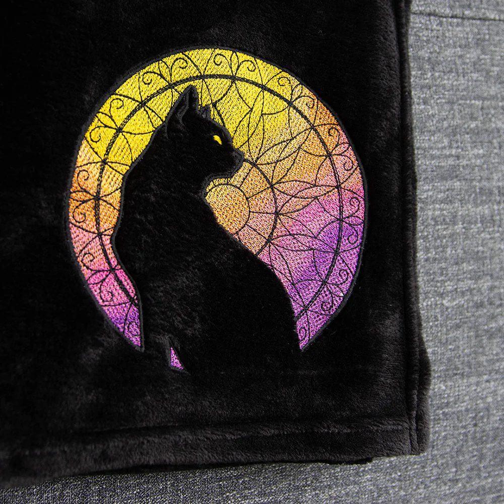 Stained Glass Cat Silhouette (Embossed) - Image 3