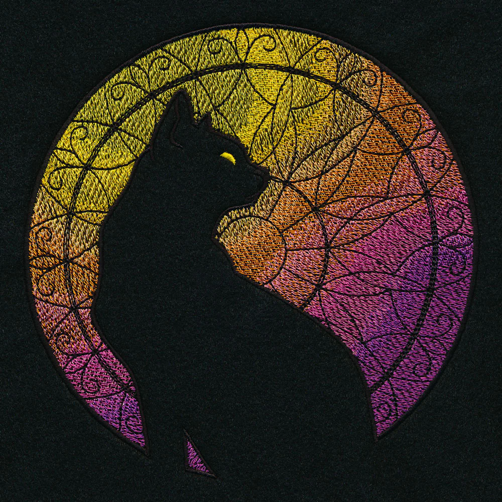 Stained Glass Cat Silhouette (Embossed) - Image 4