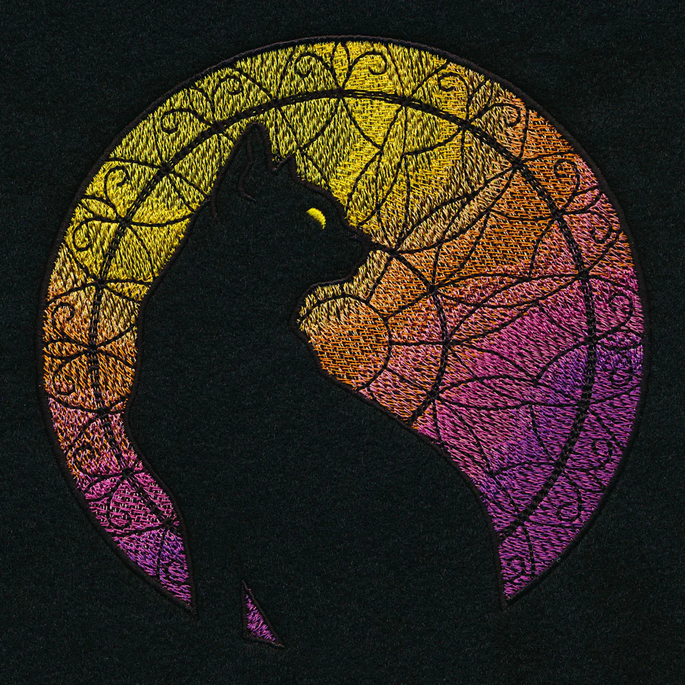 Stained Glass Cat Silhouette (Embossed) - Image 5