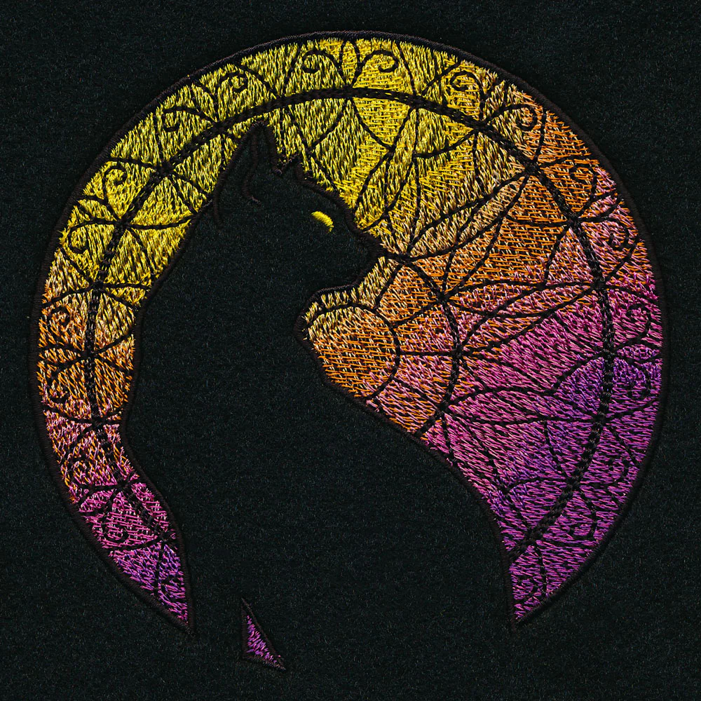 Stained Glass Cat Silhouette (Embossed) - Image 6