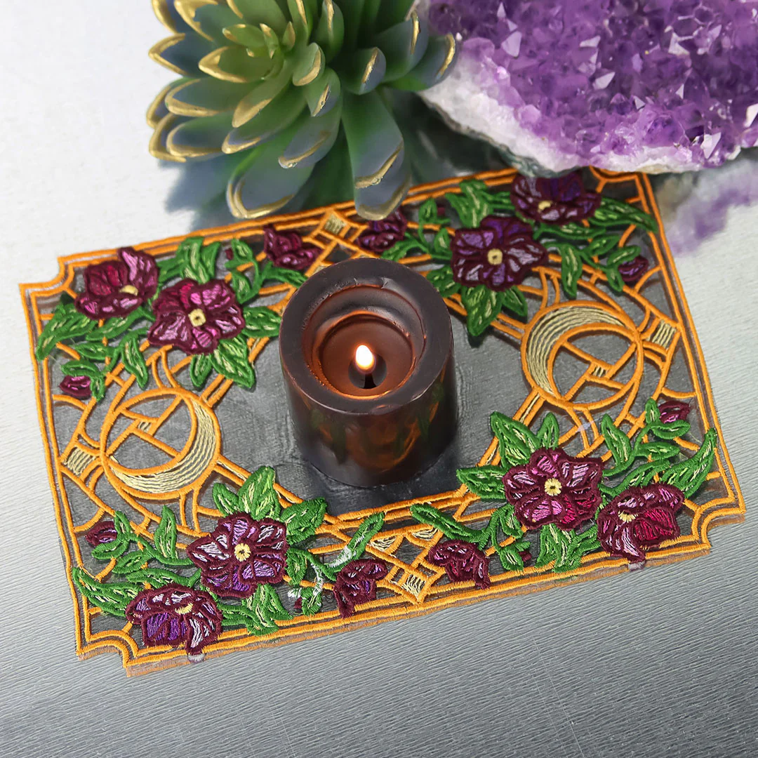 Stained Glass Celestial and Blooms Panel - Image 10
