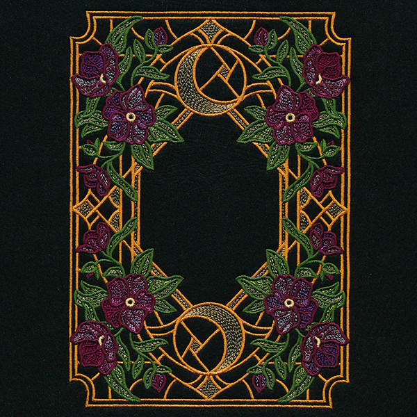 Stained Glass Celestial and Blooms Panel - Image 2