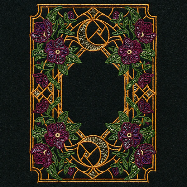 Stained Glass Celestial and Blooms Panel - Image 7