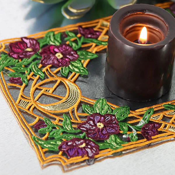 Stained Glass Celestial and Blooms Panel - Image 9