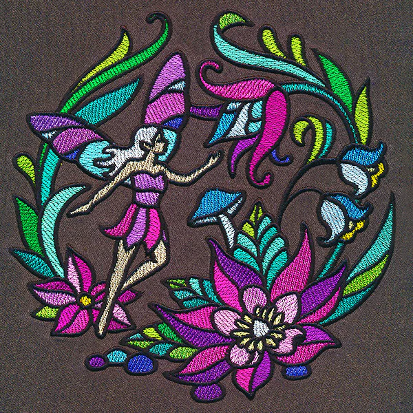 Stained Glass Fairy Scene - Image 3