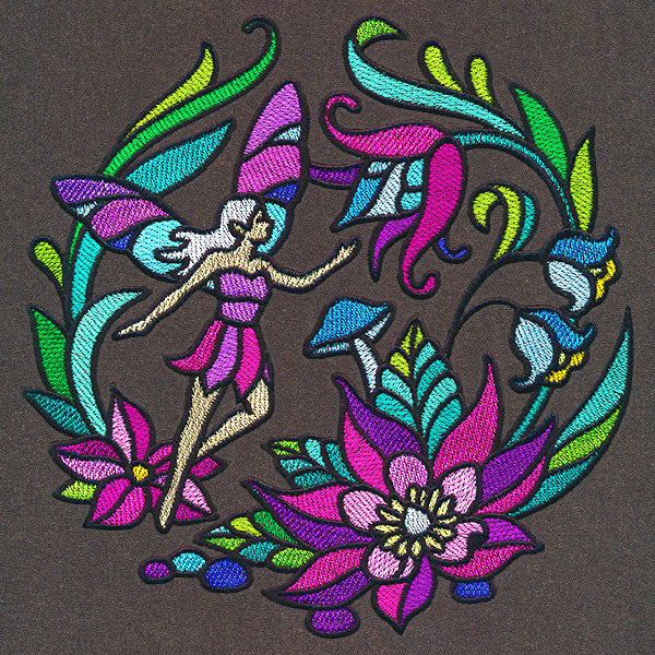 Stained Glass Fairy Scene - Image 9