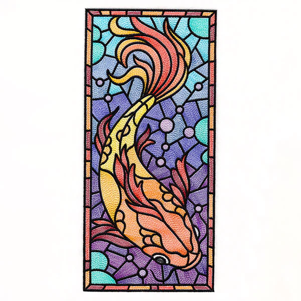 Stained Glass Koi Panel - Image 2