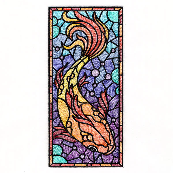 Stained Glass Koi Panel - Image 4