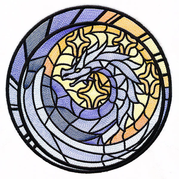 Stained Glass Medallion Dragon