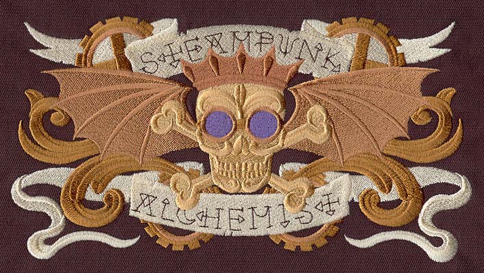 Steampunk Alchemy Skull Banner - Image 2
