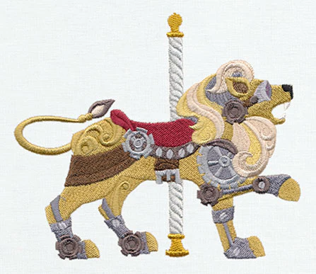 Steampunk Carousel - Lion - Image 2