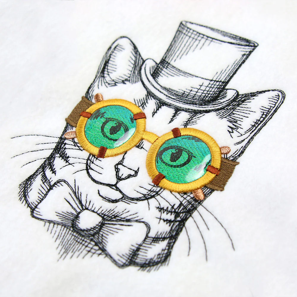 Steampunk Feline (Vinyl Applique) - Image 2