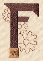 Steampunk Letter F - Uppercase - Image 3