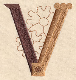 Steampunk Letter V - Uppercase - Image 2