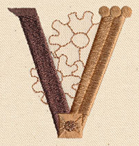 Steampunk Letter V - Uppercase - Image 3