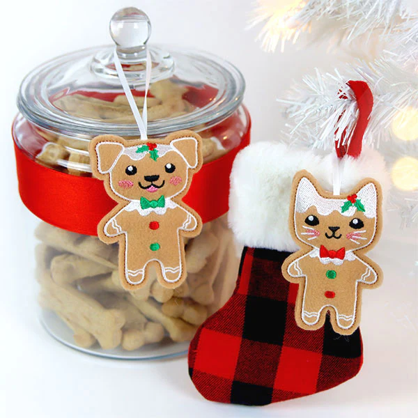 Stuffed Gingerbread Cookie Dog (In-the-Hoop) - Image 2