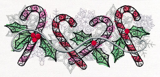 Sugar Plum - Candy Cane Border - Image 2