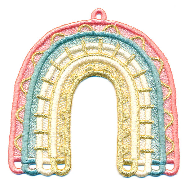 Sunny and Bright Rainbow Ornament (Lace) - Image 5