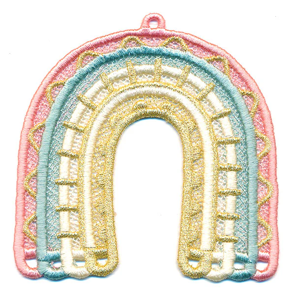 Sunny and Bright Rainbow Ornament (Lace) - Image 8