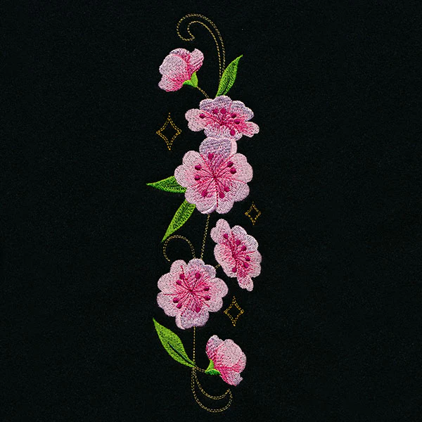 Swirling Gilded Blossoms - Vertical Border - Image 5